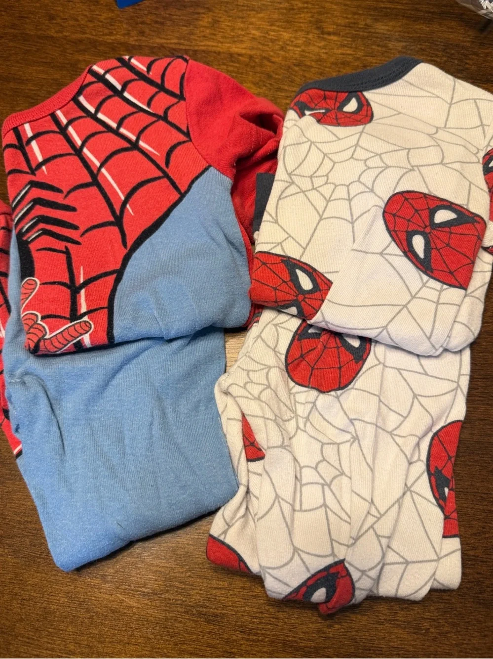 Spider-Man Kids Pajama Set - Red, Blue, White size 4T